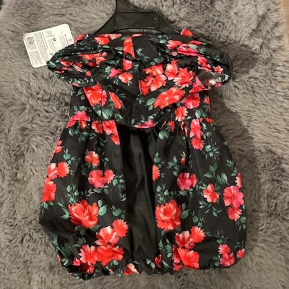 Beautiful Black and Rose Dog Party Dress!  Size Medium, NWT - Picture 2 of 6